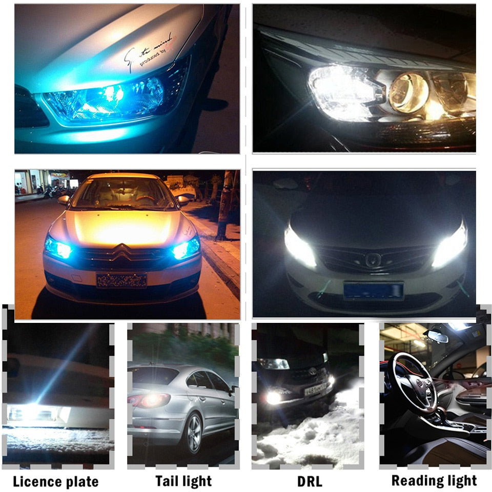 10x2021 più nuovo W5W Led T10 Car Light COB Glass 6000K White Auto Automobiles targa lampada Dome leggi DRL Bulb Style 12V