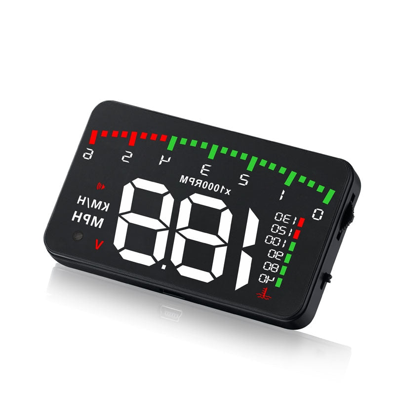 OBDHUD A900 3.5 Inch HUD Smart Overspeed Auto Warning Windshield Projector OBD2 Digital Speed Mileage Meter Head Up Display