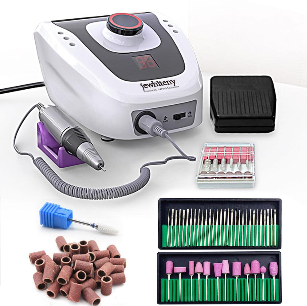 32W 35000RPM Electric Nail Drill Manicure Machine File New Version Of Copper Handle Nail Tool Kit Electric Nail File With Cutter