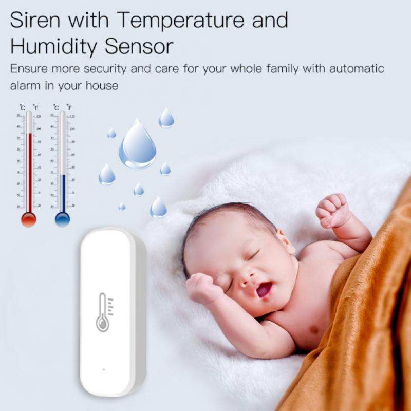 Tuya ZigBee Temperature And Humidity Sensor CORUI Smart Home Electronics Casa Inteligente Alexa Google Automation Modules
