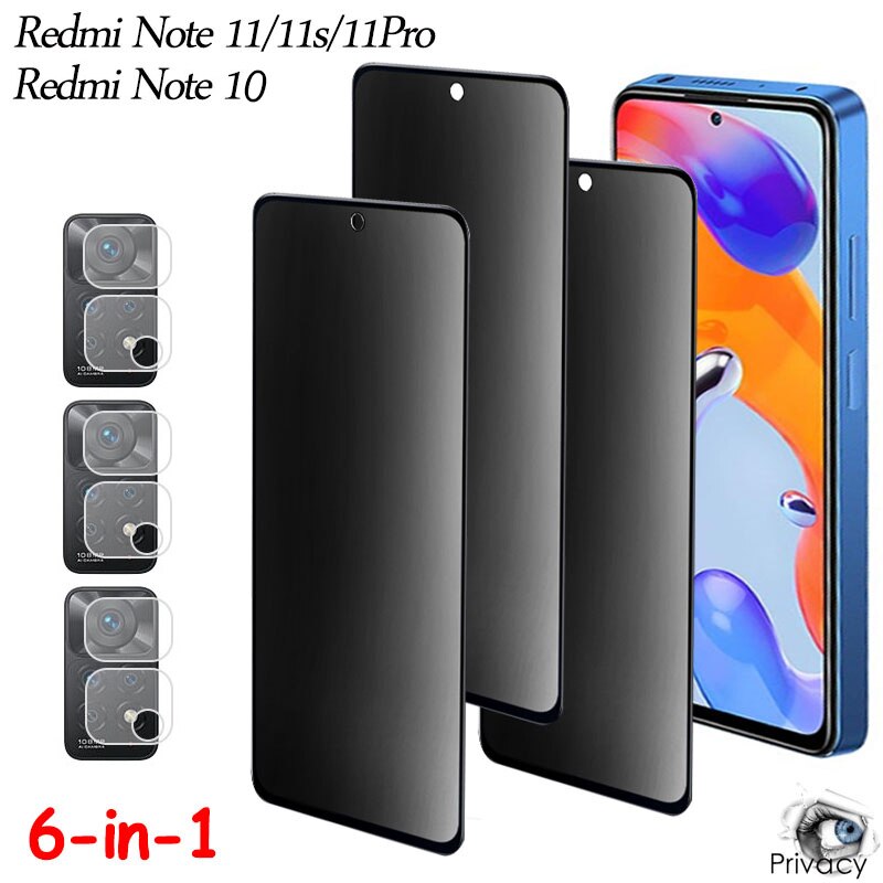 redmi note 10 Anti Peep glass for xiaomi redmi note 11 pro Privacy Screen Protector Tempered Glass redmi note 11s Camera lens Protector redmi note 11 pro Anti Spy 9H Hardness Protection redmi note 11 Case Friendly
