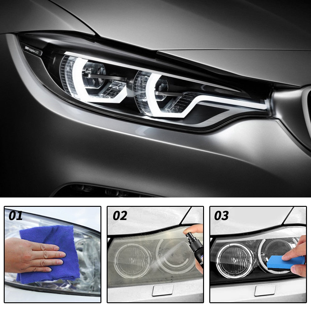 Car Headlight Polishing Agent Scratch Remover Repair Fluid Headlight Renewal Polish And Maintenance Liquid Kit Auto Accessories