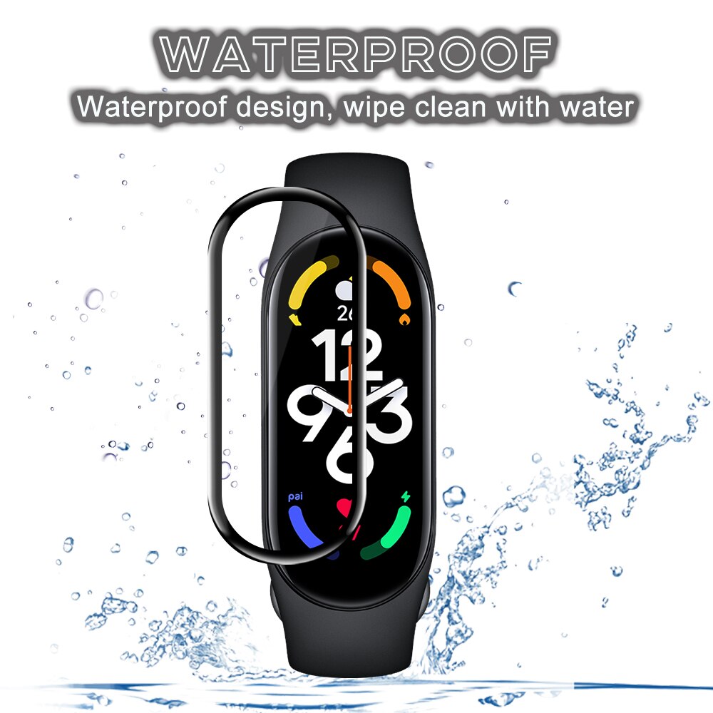 1/2/3/5Pcs 3D Tempered Glass For Xiaomi Mi Band 5 6 7 Screen Protector Glass Watch Protective Film For Mi Band 4 Protection