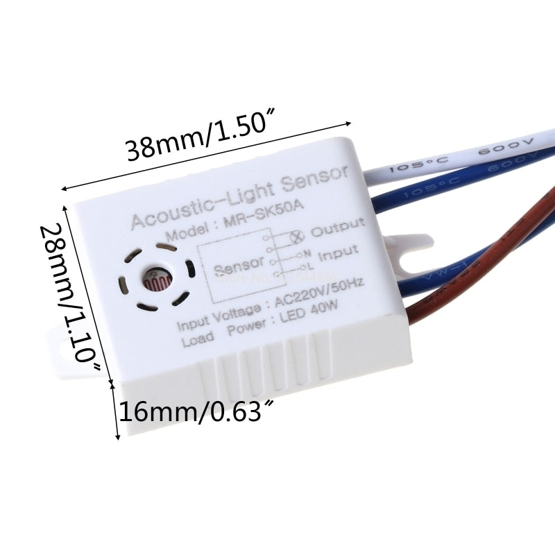 MRSK50A تحسين المنزل مفاتيح الذكية وحدة 220 فولت كاشف الصوت صوت الاستشعار ذكي السيارات على إيقاف مفتاح الإضاءة اكسسوارات
