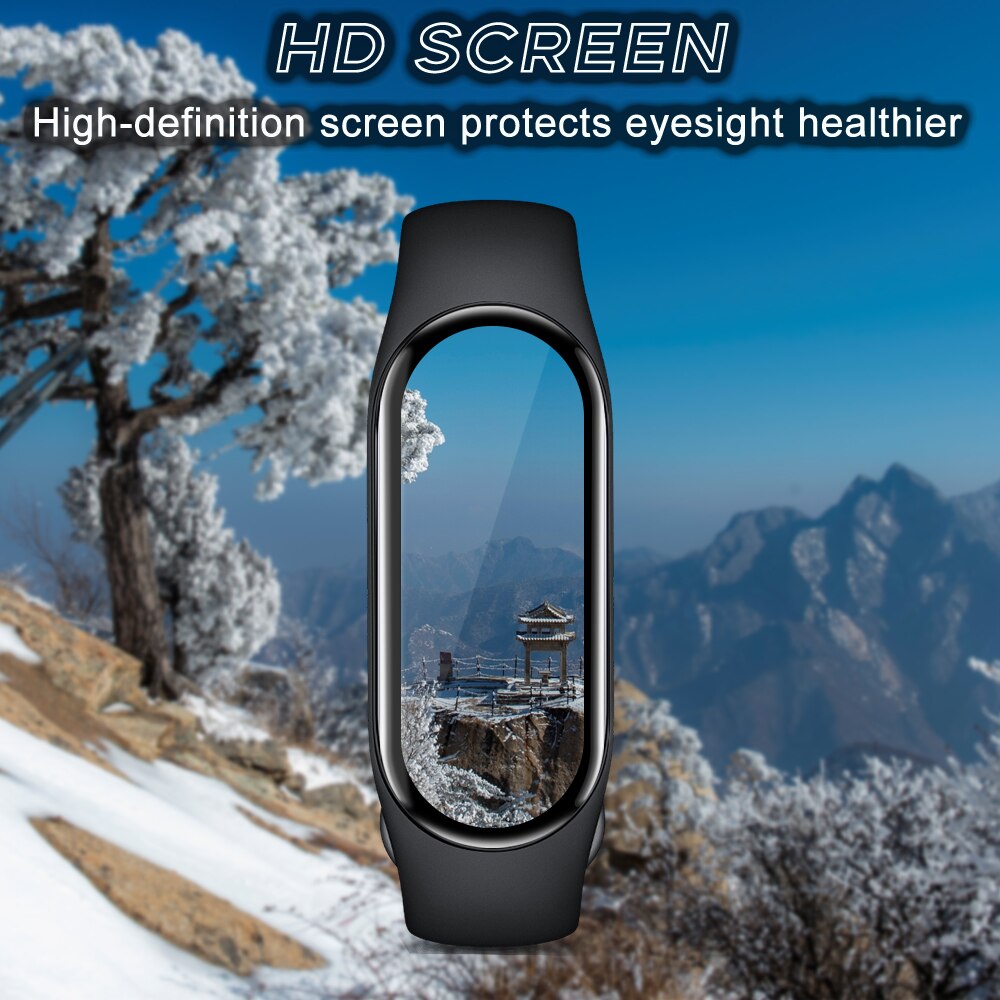 1/2/3/5Pcs 3D Tempered Glass For Xiaomi Mi Band 5 6 7 Screen Protector Glass Watch Protective Film For Mi Band 4 Protection