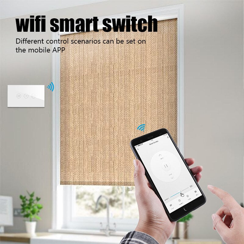 Smart Life WiFi Curtains Blinds Switch Roller Shutter Electric Motor Google Home Alexa Voice Control Domotica Casa Inteligente