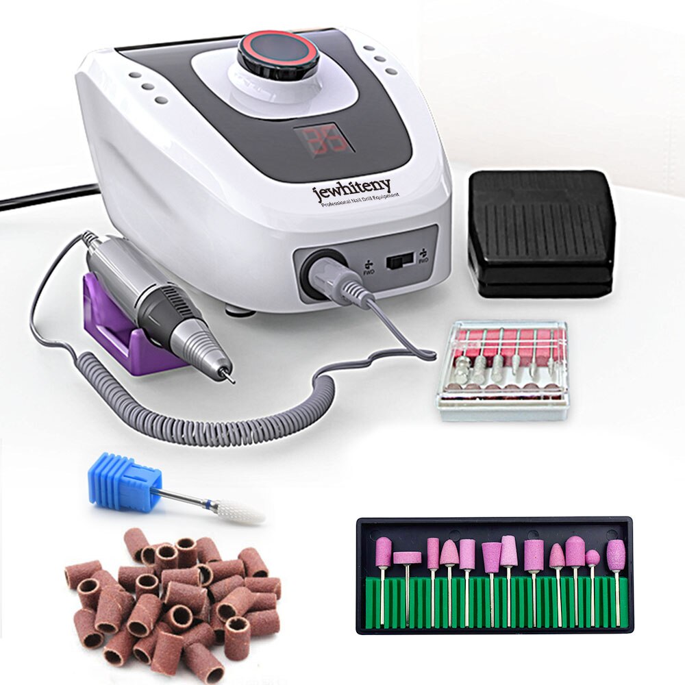 32W 35000RPM Electric Nail Drill Manicure Machine File New Version Of Copper Handle Nail Tool Kit Electric Nail File With Cutter