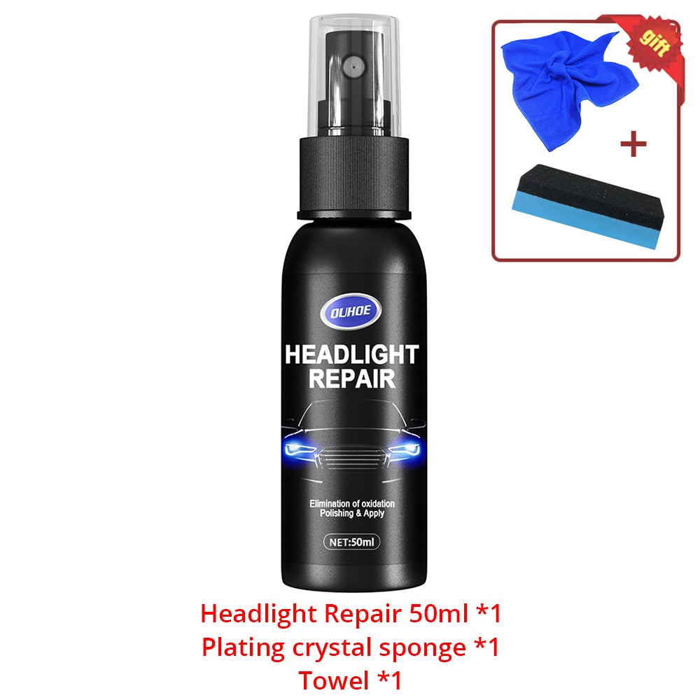Car Headlight Polishing Agent Scratch Remover Repair Fluid Headlight Renewal Polish And Maintenance Liquid Kit Auto Accessories