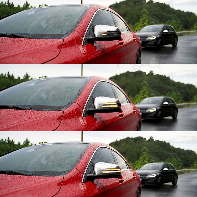 Dynamic turn signal LED rearview mirror streamer light For Mercedes Benz A B C E S CLA GLA GLK Class W176 W246 W212 W204 W221