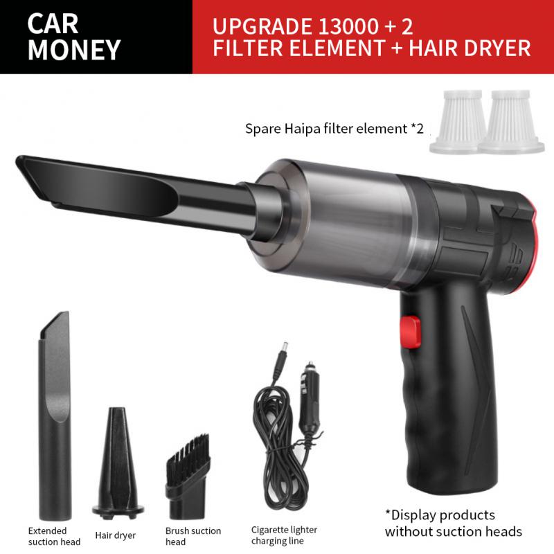 16000Pa Car Vacuum Cleaner Wireless Portable Powerful Suction Vacuum Cleaner Handheld Mini Aspiradora Para Auto For Car Interior