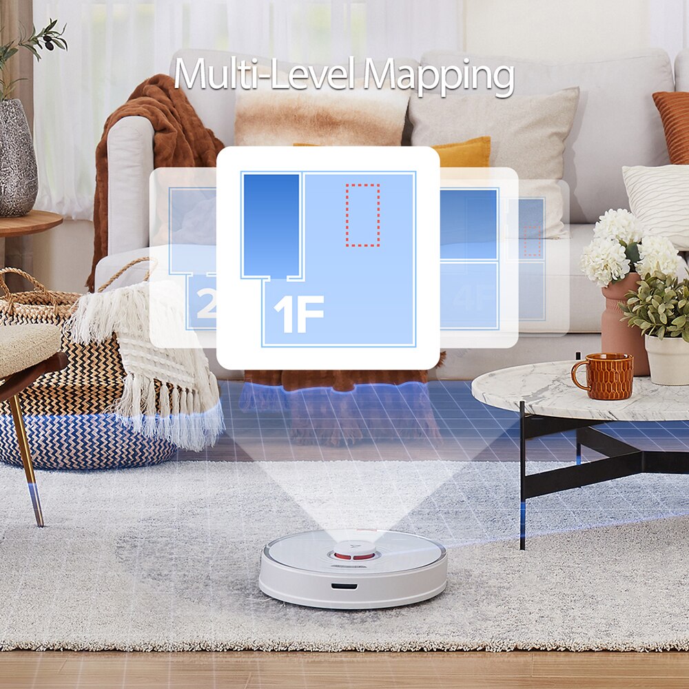 Roborock-Robot aspirador S7 para el hogar, aspiradora para barrer, lavar y fregar, succión ciclónica de 2500PA APP for XIAOMI