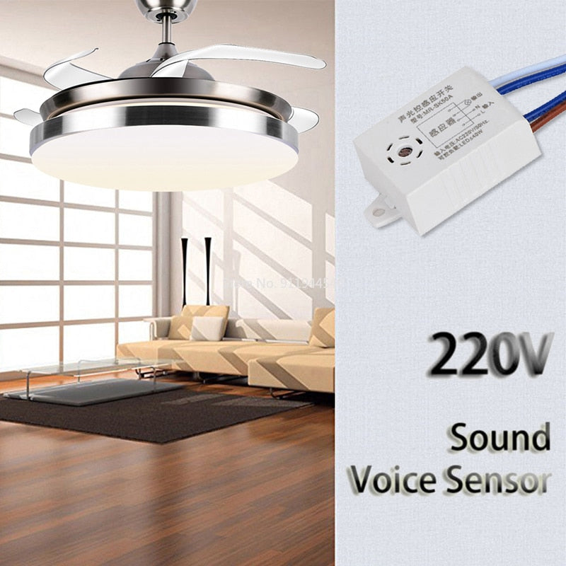 MRSK50A تحسين المنزل مفاتيح الذكية وحدة 220 فولت كاشف الصوت صوت الاستشعار ذكي السيارات على إيقاف مفتاح الإضاءة اكسسوارات