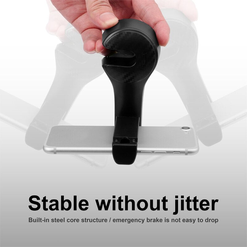 2 in 1 Car Headrest Hook with Phone Holder Seat Back Hanger for Bag Handbag Purse Grocery Cloth Foldble Clips Organizer