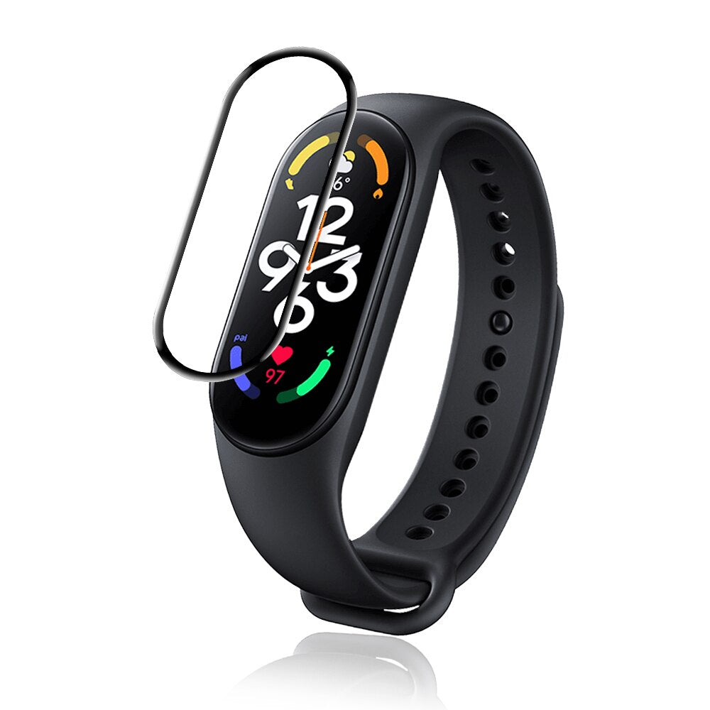 1/2/3/5Pcs 3D Tempered Glass For Xiaomi Mi Band 5 6 7 Screen Protector Glass Watch Protective Film For Mi Band 4 Protection