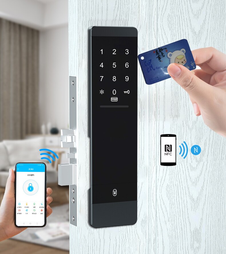 Automatic Unlock Cerradura Inteligente Puerta Casa Blueooth TTlock Digital Smart Door Lock For Apartments