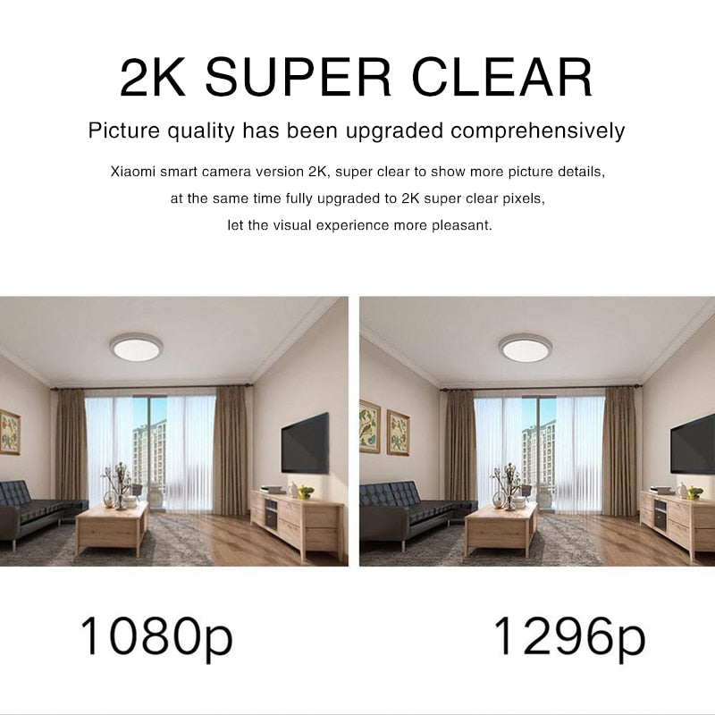 Xiaomi Mijia Mi 2K IP Smart Camera 360 Angle Wireless WiFi Night Vision Video Camera Webcam Camcorder Protect Home Security