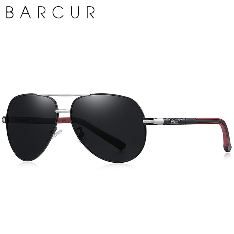 BARCUR Fashion Glasses Hot Style Men sunglasses Polarized UV400 Protection Driving Sun Glass Male Oculos De Sol