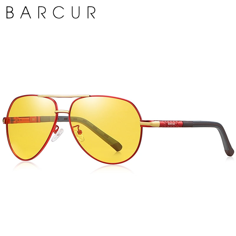 BARCUR Fashion Glasses Hot Style Men sunglasses Polarized UV400 Protection Driving Sun Glass Male Oculos De Sol