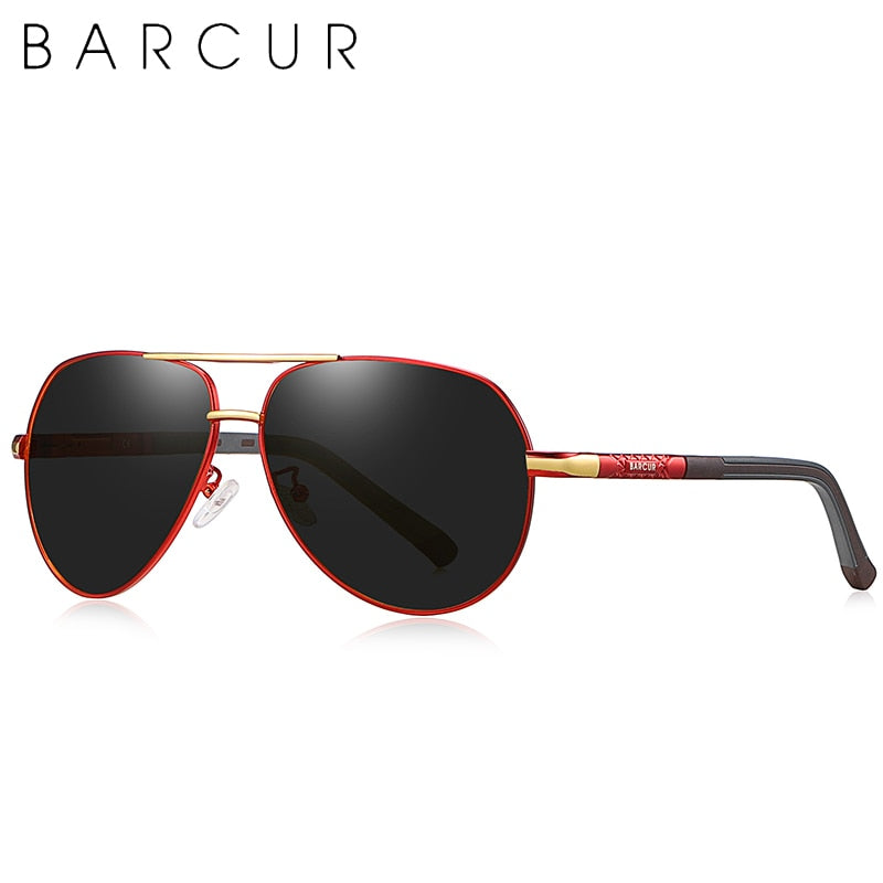 BARCUR Fashion Glasses Hot Style Men sunglasses Polarized UV400 Protection Driving Sun Glass Male Oculos De Sol