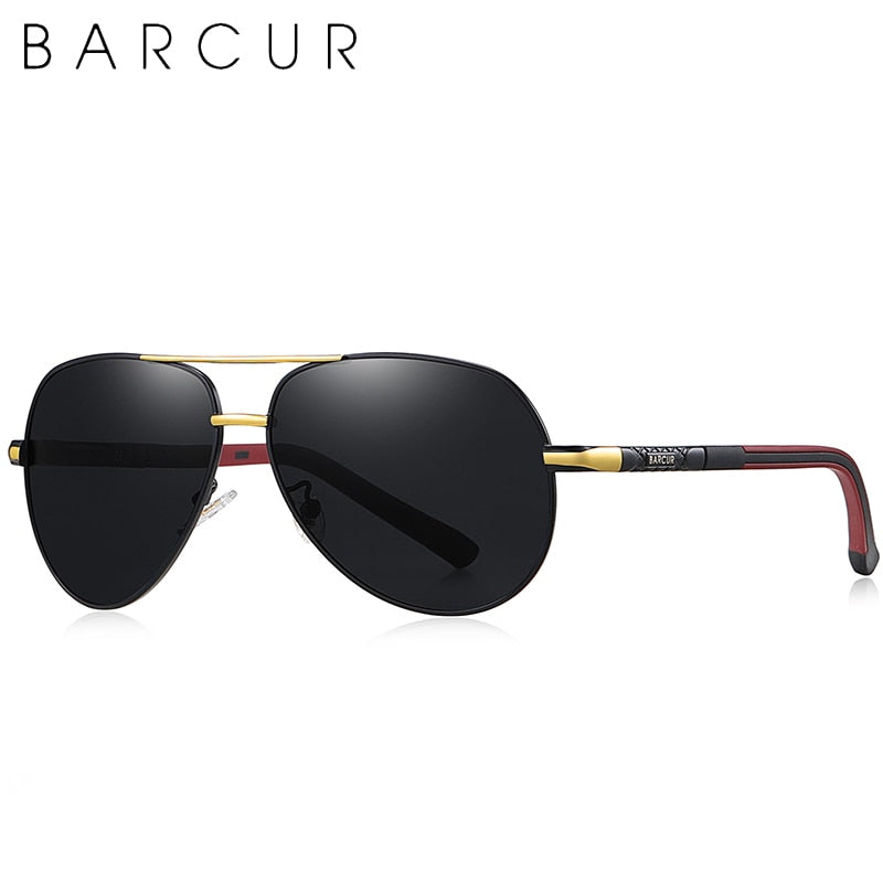 BARCUR Fashion Glasses Hot Style Men sunglasses Polarized UV400 Protection Driving Sun Glass Male Oculos De Sol