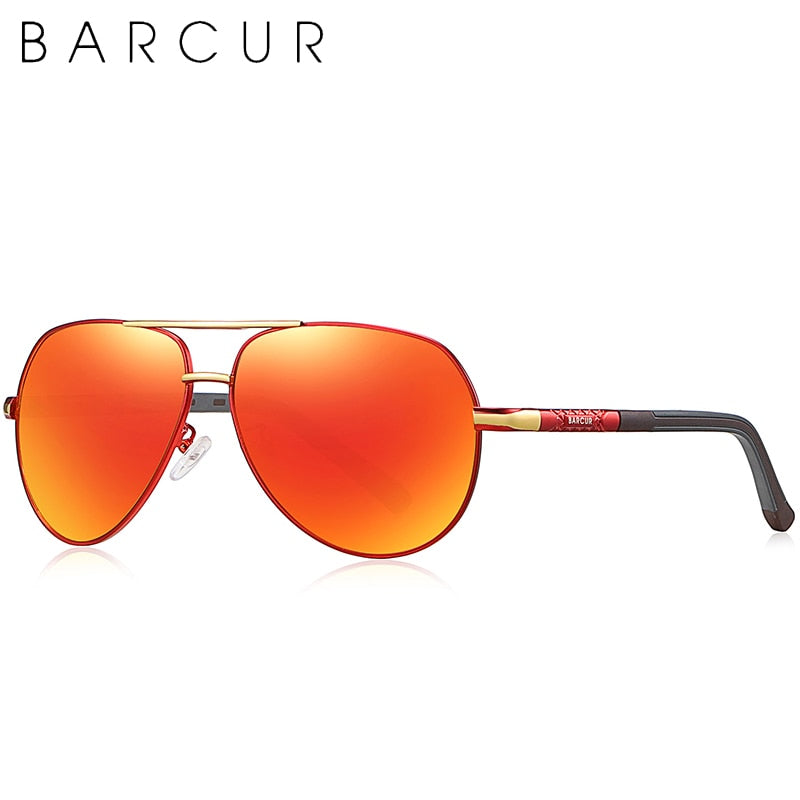 BARCUR Fashion Glasses Hot Style Men sunglasses Polarized UV400 Protection Driving Sun Glass Male Oculos De Sol