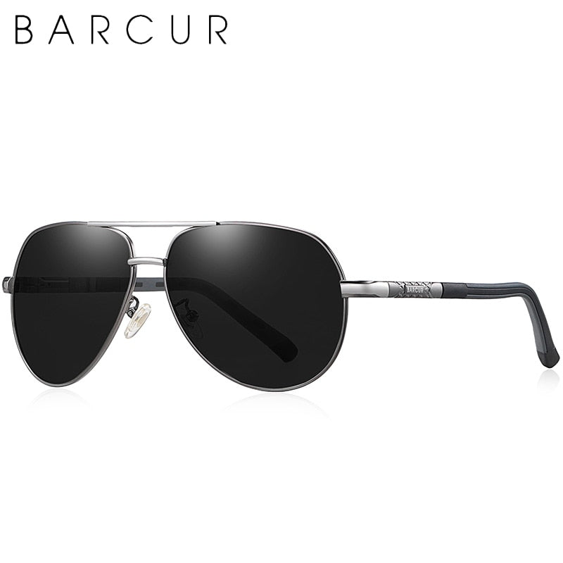 BARCUR Fashion Glasses Hot Style Men sunglasses Polarized UV400 Protection Driving Sun Glass Male Oculos De Sol