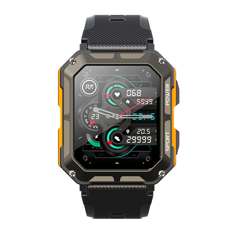 IP68 waterproof smartwatch with 1.83 inch HD display, Bluetooth calling and fitness tracker – heart rate, SpO2 and sleep monitor for iOS and Android.