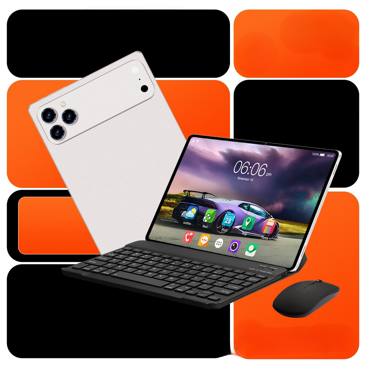 Smart Tablet Azure Blue 16GB 1TB | 2.5K IPS Screen | Wi-Fi 6 5G | MTK G99 Deca Core.
