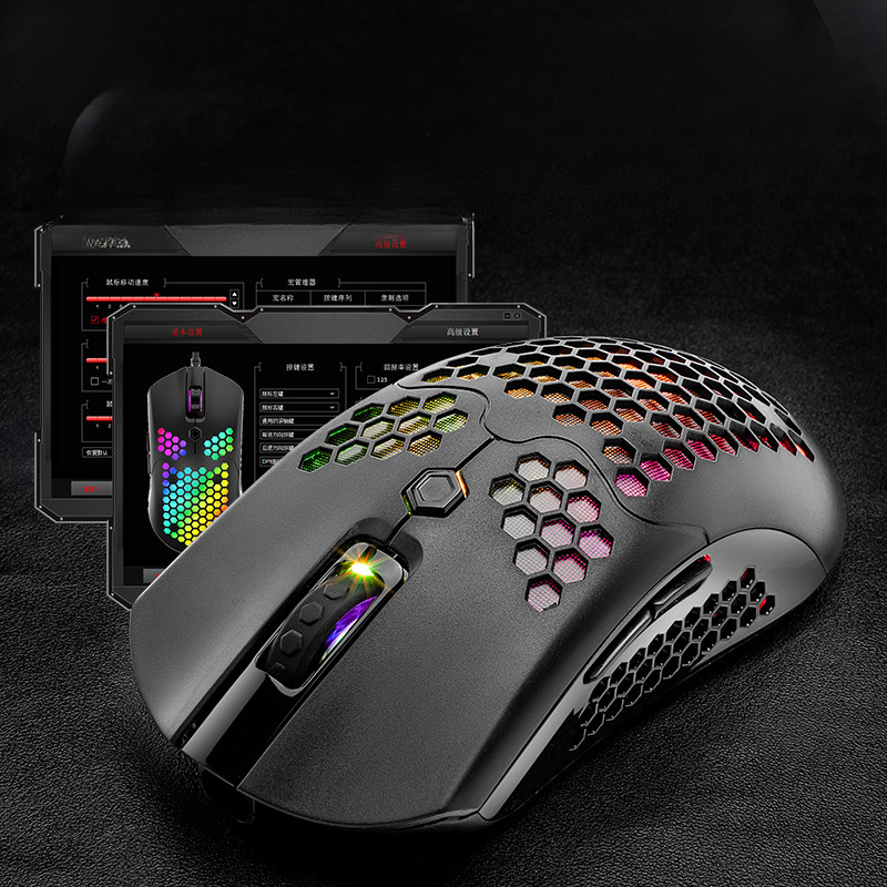 RGB gaming mouse with customizable lighting effects.
