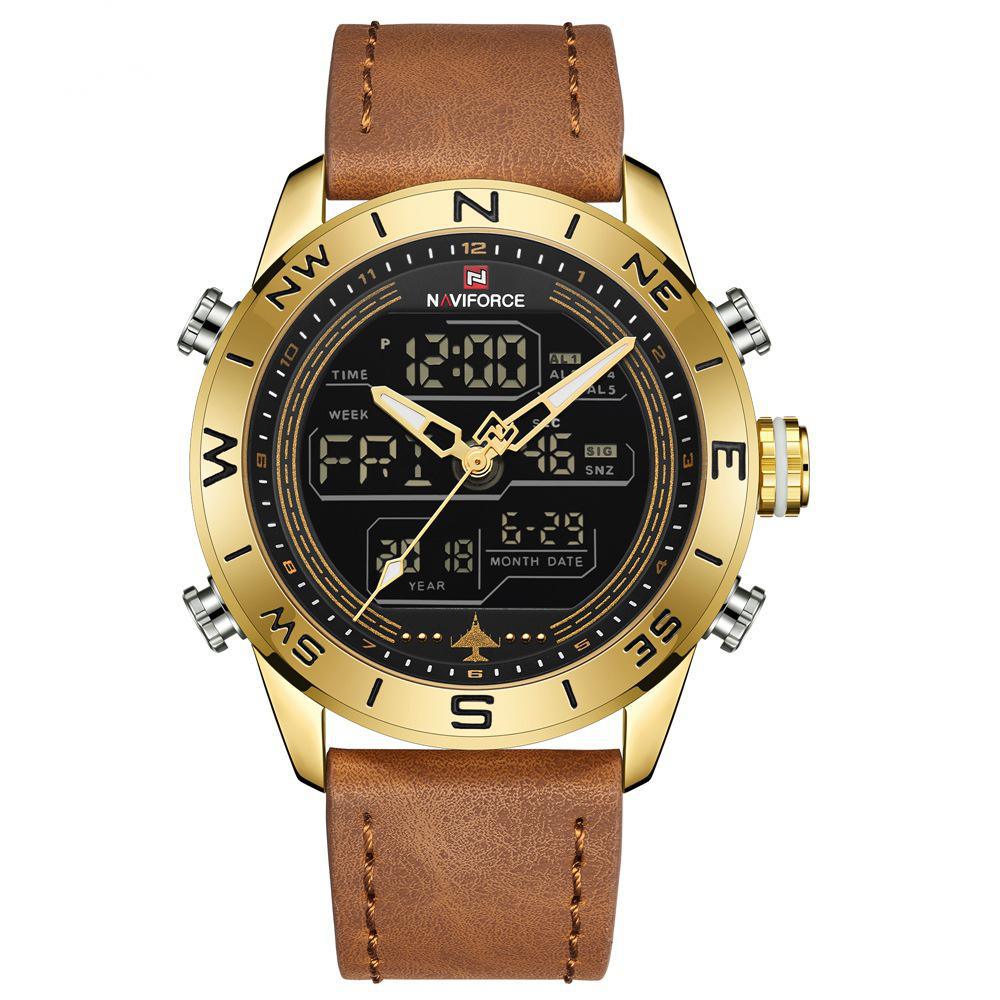 NAVIFORCE 9144 Men's Watch 5 Colors Analog Digital Military Style.
