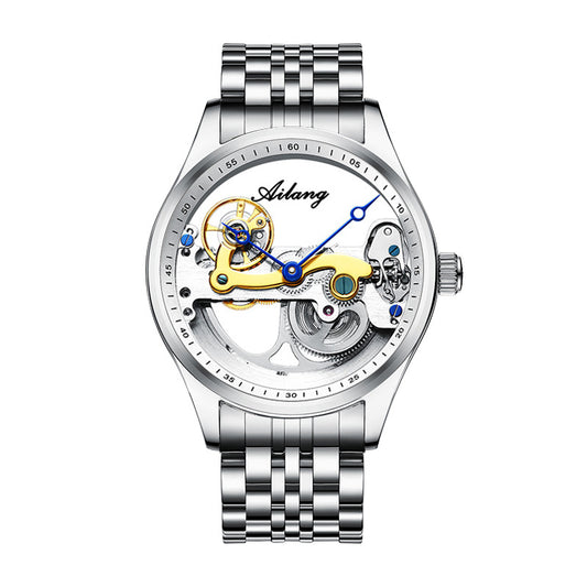 Ailang luxury mechanical watch 9 styles skeleton dial transparent caseback luminous men's sport dress watch.
