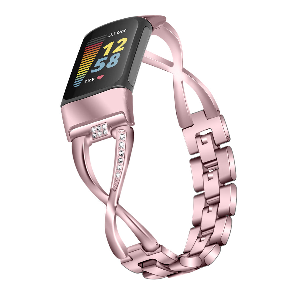 Diamond-Encrusted Smartwatch Band Black – Zinc Alloy Metal Strap X-Link Design Women.

