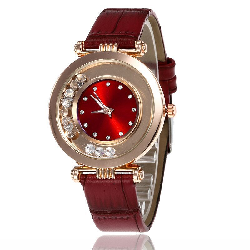 Diamond Belt Watch Gift – Women's Elegant Quartz Leather Watch Birthday Anniversary Gift.

