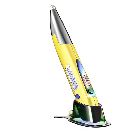 Wireless pen mouse rechargeable yellow 2.4GHz air mouse USB optical ergonomic.