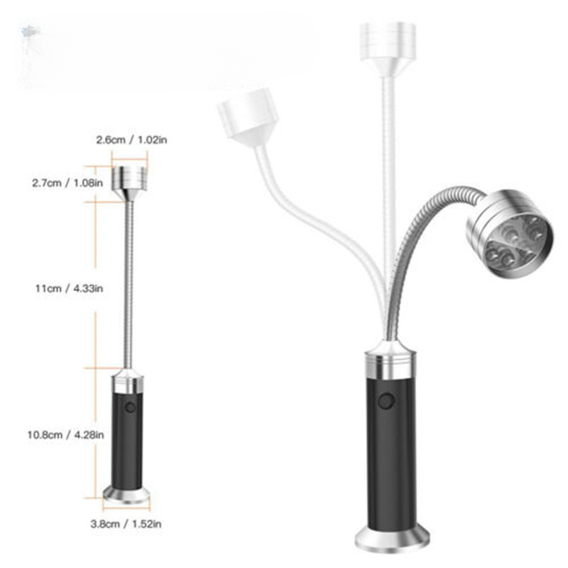 BBQ Grill Light Technical Specifications – 9 LED Flexible Gooseneck Dimensions.

