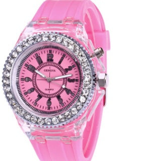 Geneva Luminous Watch Red Strap Ladies Bracelet Watch Gift Idea.
