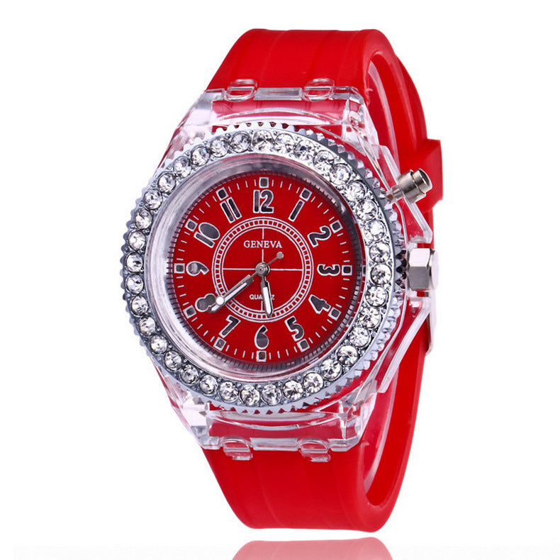 Geneva Luminous Quartz Watch Women Gift Birthday Fashion Watch.
