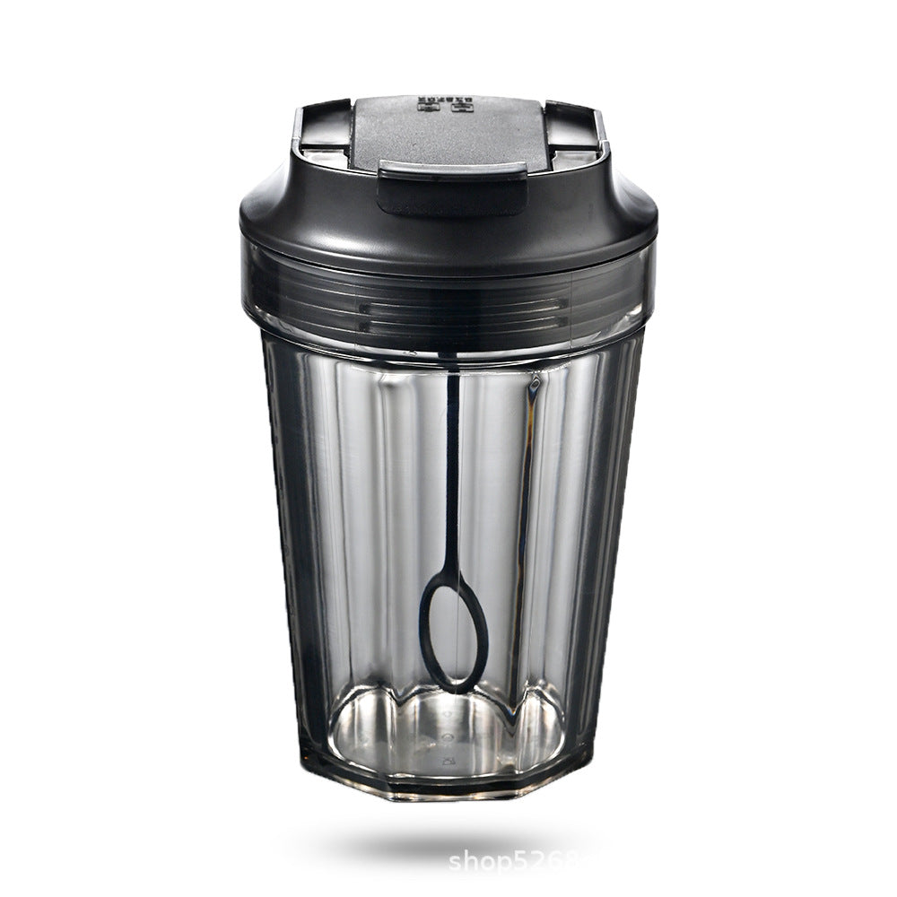Black electric auto mixing cup 350ml – premium kitchen gadget.

