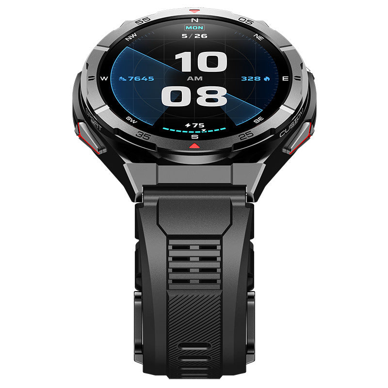 Smart GPS watch 1.44 IPS touch screen display health monitoring blood oxygen SpO2.
