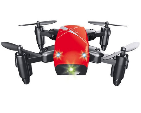 S9HW red mini RC drone standard version – indoor quadcopter with 360 flip and one-button return.