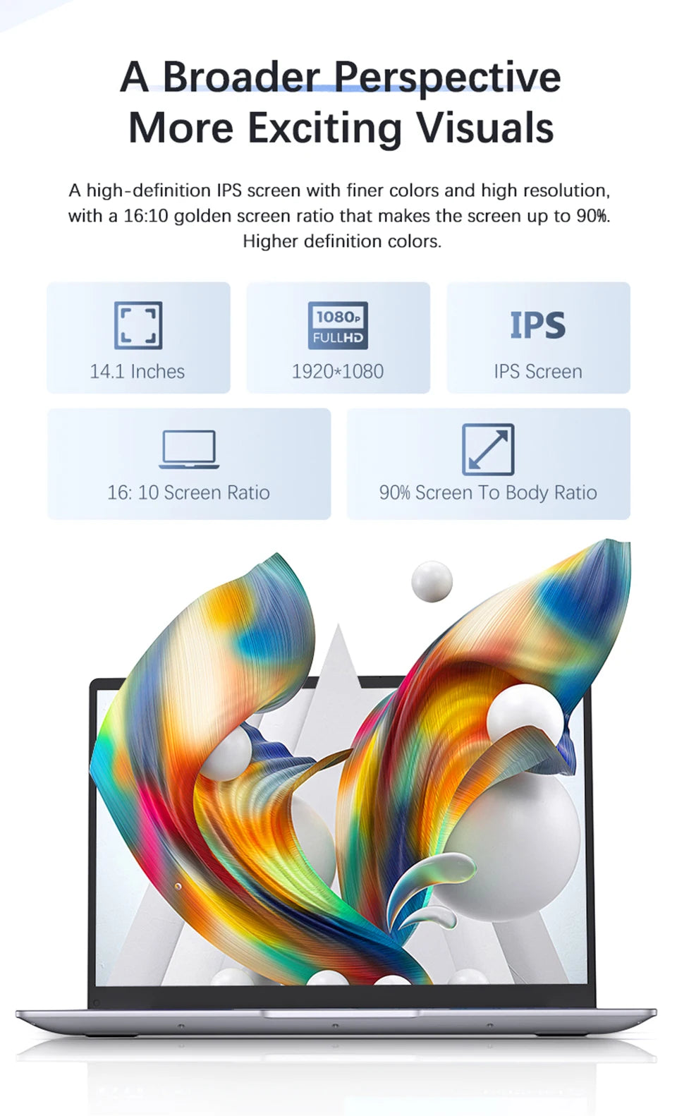 Slim laptop profile showing lightweight portable design.
