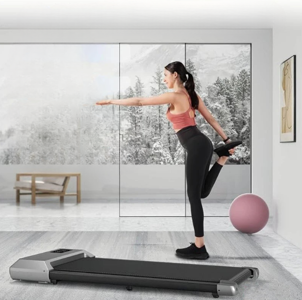 walking pad treadmill foldable slim profile home fitness equipment.
