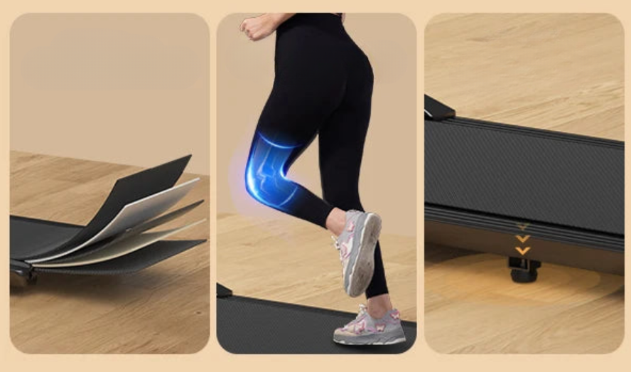 non-slip running belt walking pad treadmill safe comfortable stride.
