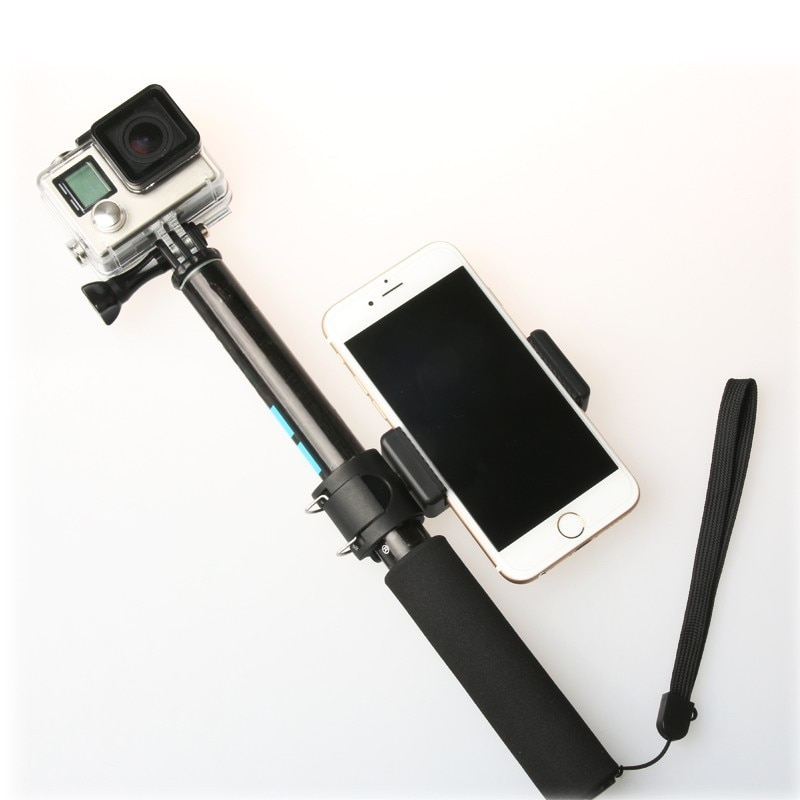  Selfie stick monopod kit with phone holder and accessories – black.


