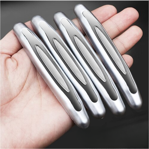 Gray car door edge protection strip – rubber anti-scratch guard for bumper, door handle and rearview mirror.
