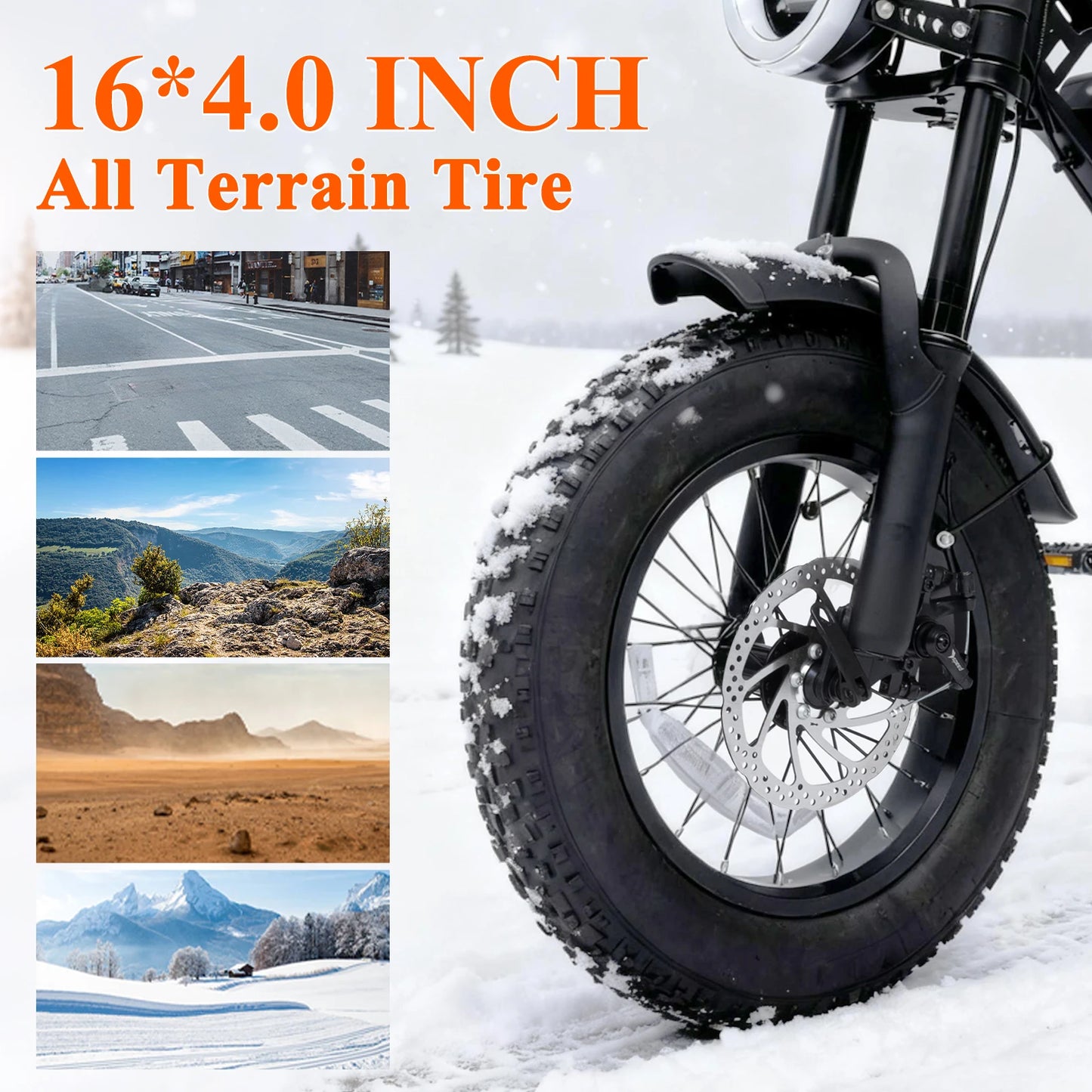 Electric mountain bike Bodywel M16 with 48V battery and LCD display.

