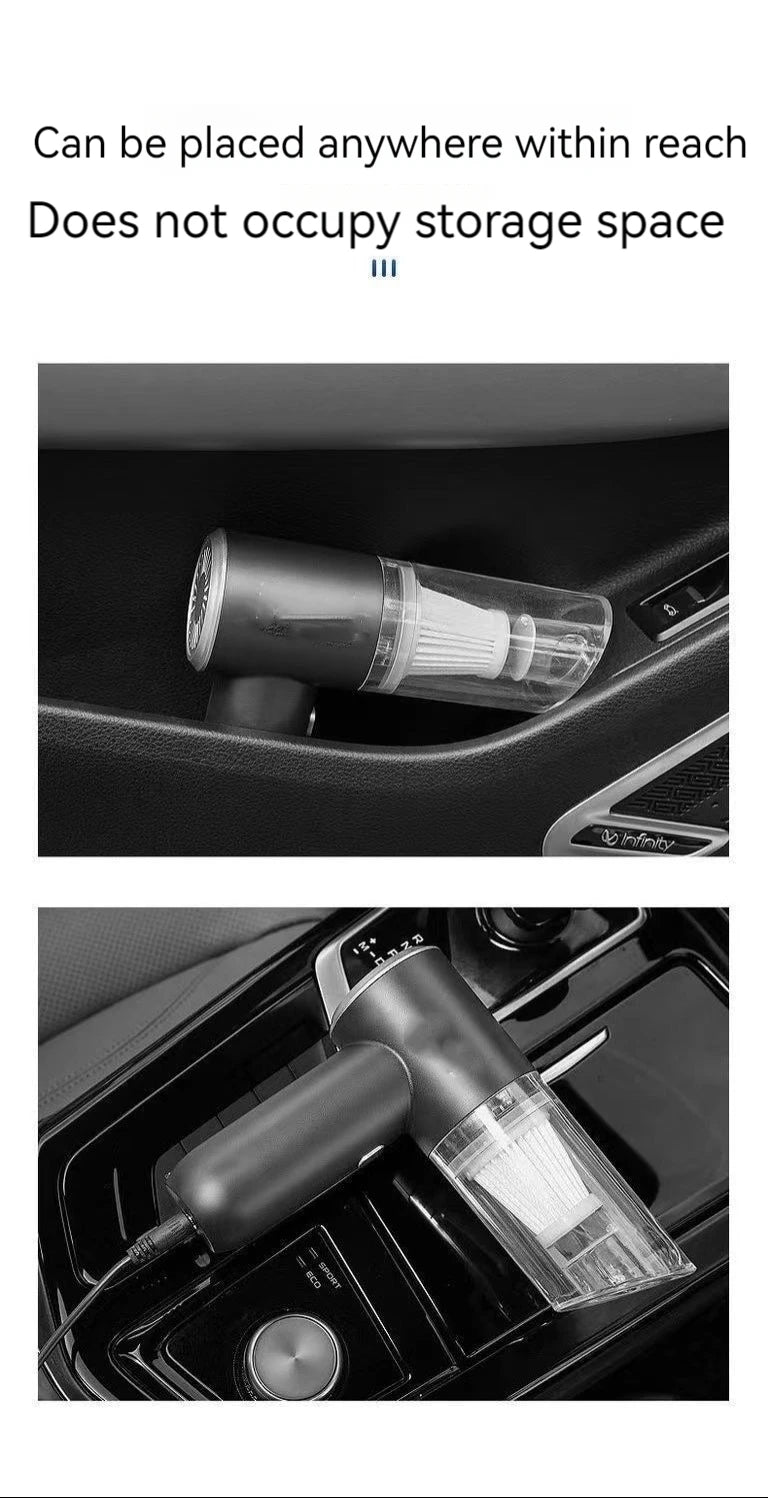 Car Vacuum Cleaner 120000PA Powerful Cleaning Machine Cars Cleaner Mini Wireless Portable Hand held Cleaner for Home Appliance