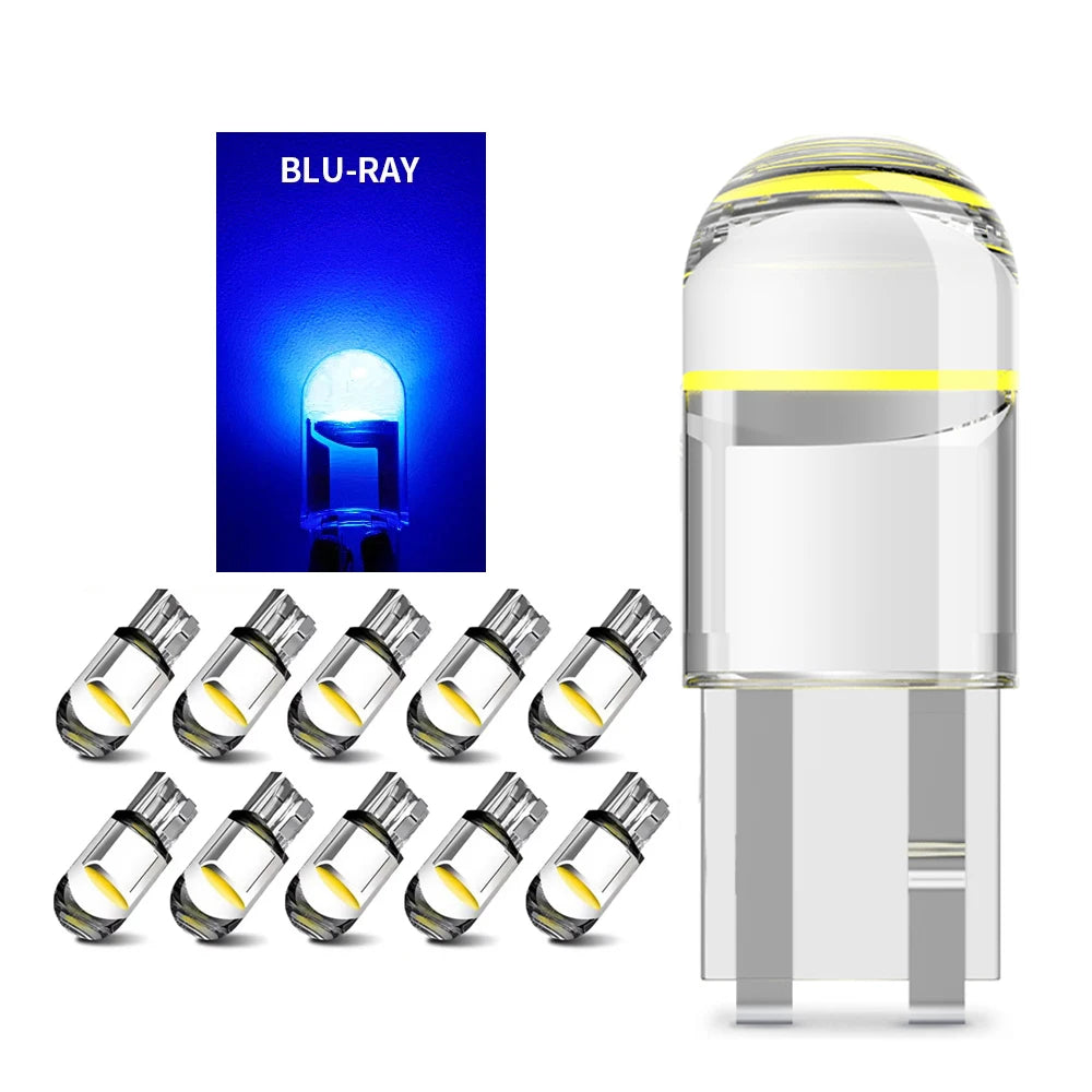 T10 COB LED red light pack of 10 bulbs.