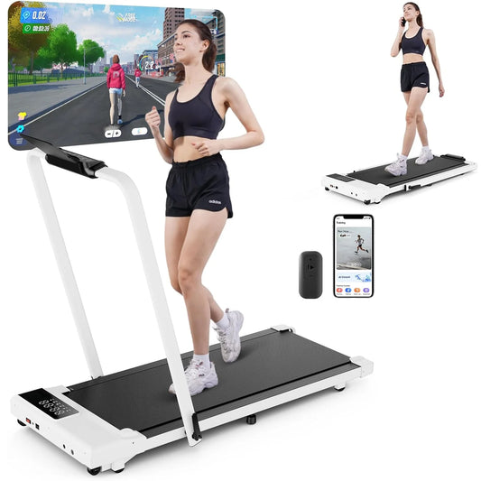  3-in-1 folding treadmill 3.0HP quiet walking pad for home and office.

