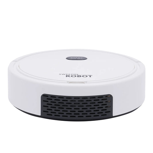 KT205 mini 3-in-1 robot vacuum cleaner for hard floors in white.
